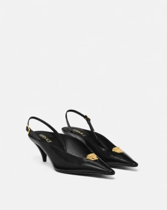 La Medusa Leather Slingbacks 55 mm La Medusa Leather Slingbacks 55 mm