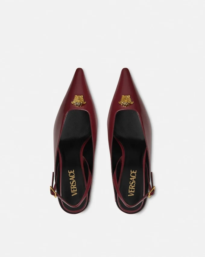 La Medusa Leather Slingbacks 55 mm La Medusa Leather Slingbacks 55 mm