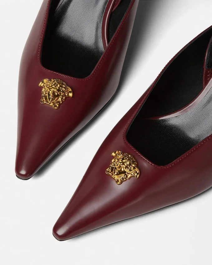 La Medusa Leather Slingbacks 55 mm La Medusa Leather Slingbacks 55 mm