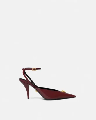 La Medusa Leather Slingbacks 85 mm