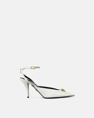 La Medusa Leather Slingbacks 85 mm