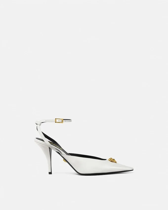La Medusa Leather Slingbacks 85 mm La Medusa Leather Slingbacks 85 mm