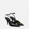 La Medusa Leather Slingbacks 85 mm