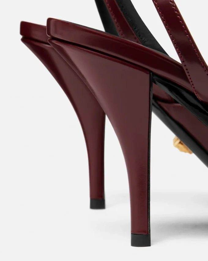 La Medusa Leather Slingbacks 85 mm La Medusa Leather Slingbacks 85 mm