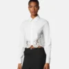 Lace-Trim Cotton-Poplin Shirt Lace-Trim Cotton-Poplin Shirt