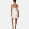 Lace-Trim Satin Mini Dress Lace-Trim Satin Mini Dress