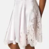 Lace-Trim Satin Mini Dress Lace-Trim Satin Mini Dress