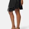 Lace-Trim Satin Mini Dress Lace-Trim Satin Mini Dress