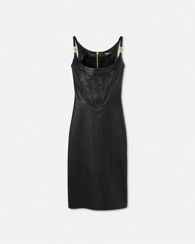Leather Corset Midi Dress Leather Corset Midi Dress