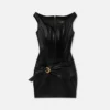 Leather Corset Mini Dress