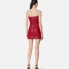Leather Strapless Mini Dress