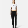 Logo Embroidered Jeans