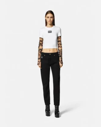 Logo Embroidered Jeans