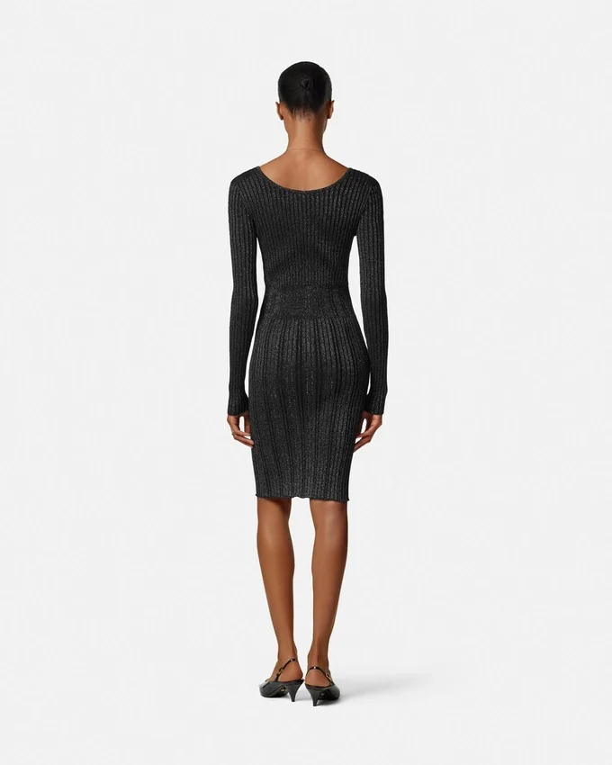 Lurex-Blend Ribbed Knit Midi Dress Lurex-Blend Ribbed Knit Midi Dress