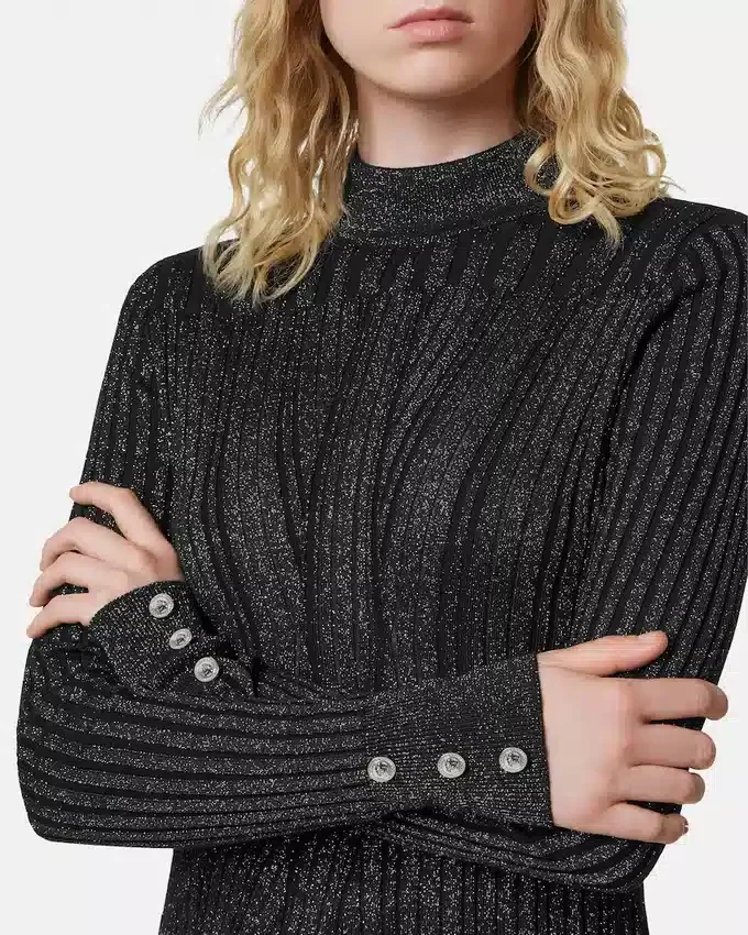 Lurex-Blend Ribbed Knit Top Lurex-Blend Ribbed Knit Top