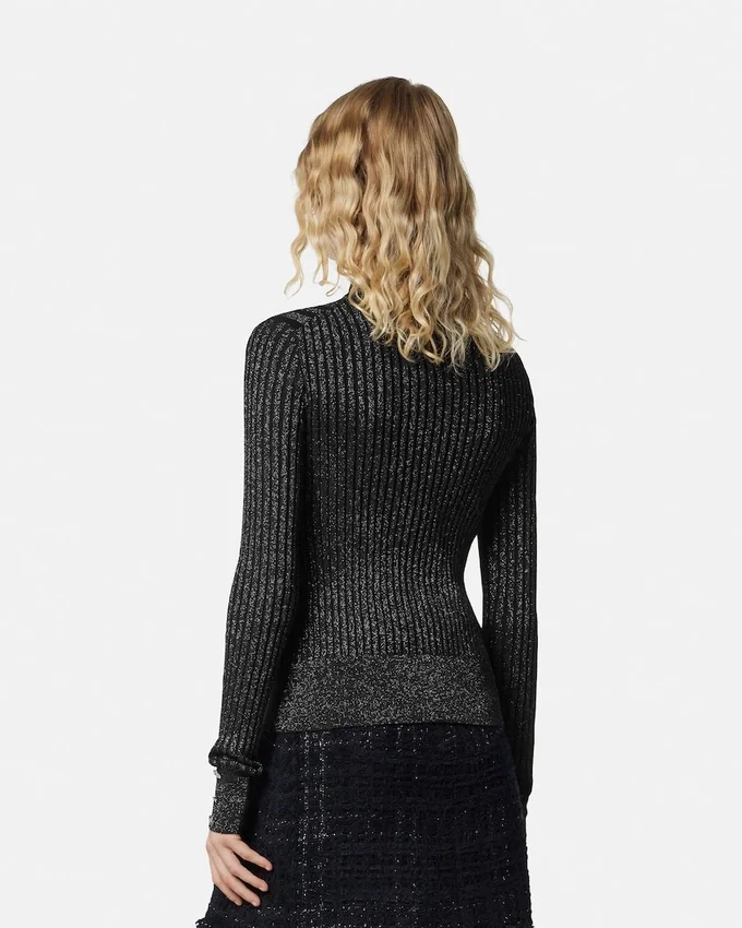 Lurex-Blend Ribbed Knit Top Lurex-Blend Ribbed Knit Top