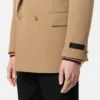 M&eacute;lange Wool Double-Breasted Blazer