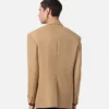 M&eacute;lange Wool Double-Breasted Blazer