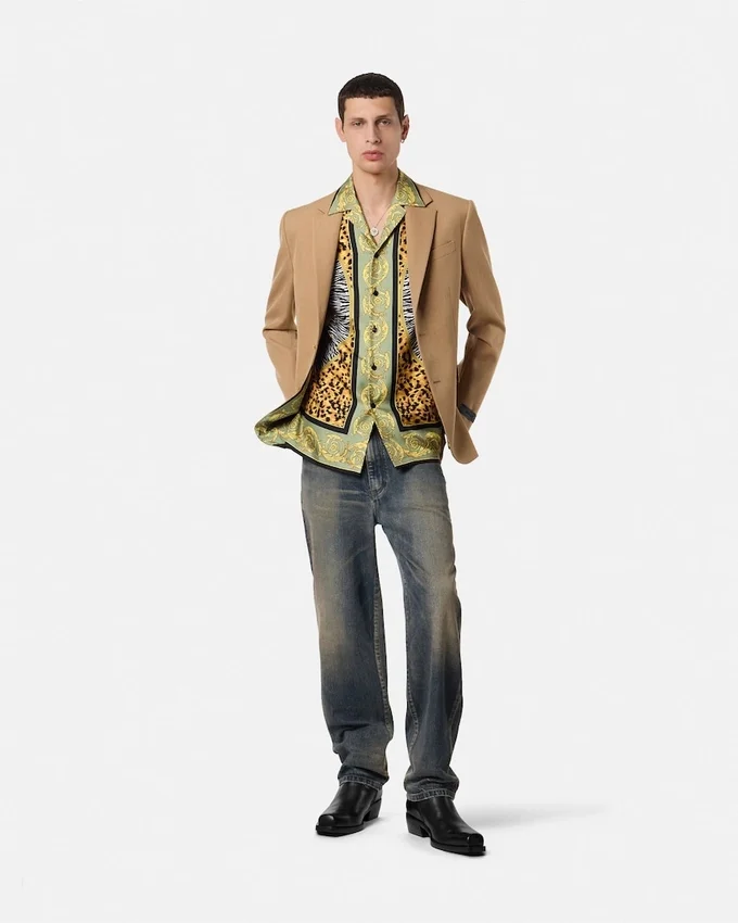Mélange Wool Single-Breasted Blazer Mélange Wool Single-Breasted Blazer