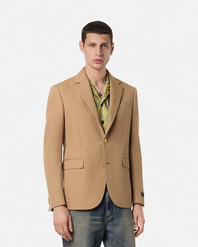 Mélange Wool Single-Breasted Blazer Mélange Wool Single-Breasted Blazer