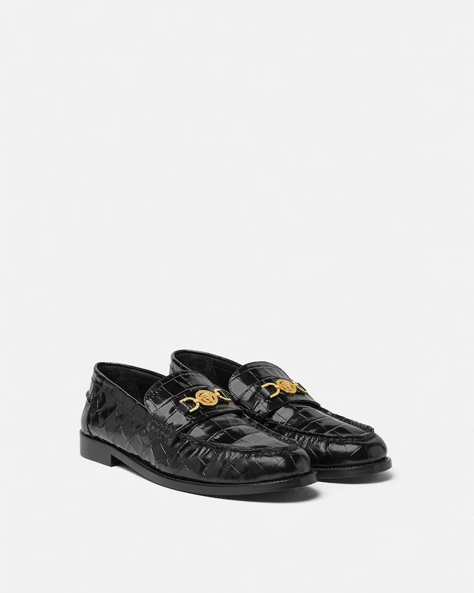 Medusa ’95 Croc-Effect Loafers Medusa ’95 Croc-Effect Loafers