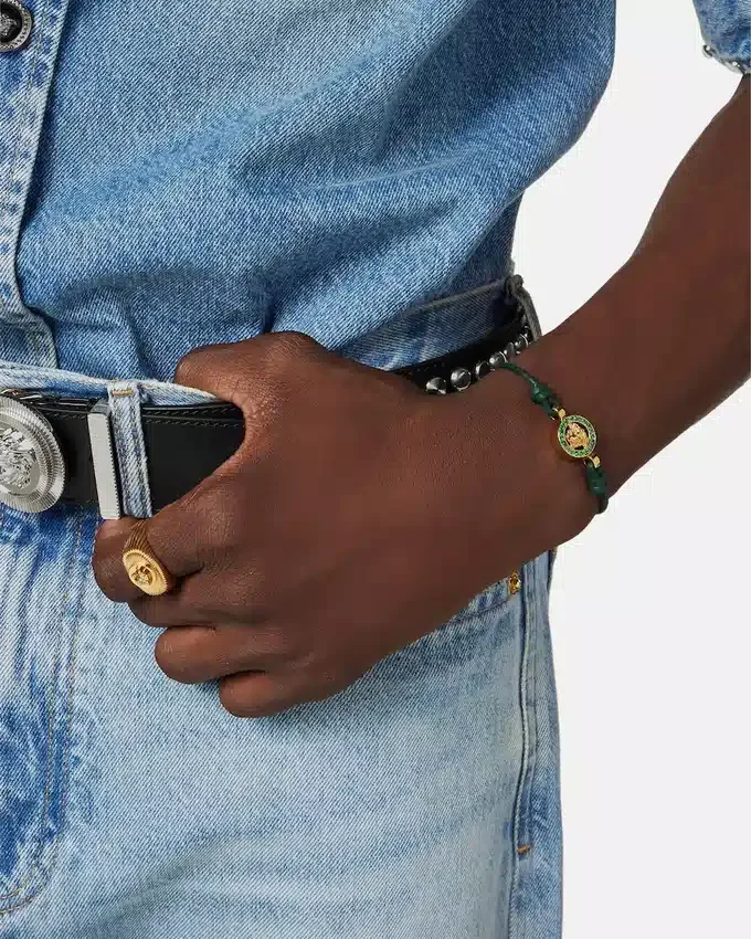 Medusa ’95 Crystal Leather Bracelet Medusa ’95 Crystal Leather Bracelet