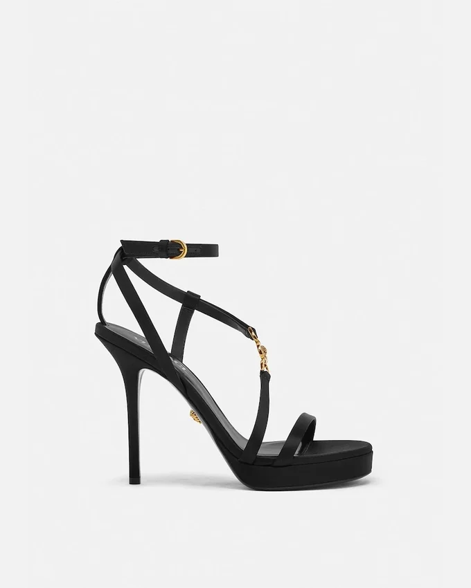 Medusa ’95 Embellished Satin Sandals 115 mm Medusa ’95 Embellished Satin Sandals 115 mm