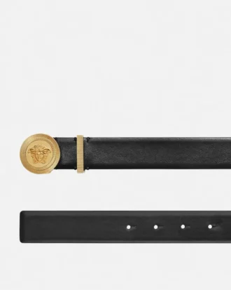 Medusa Biggie Leather Belt 3 cm