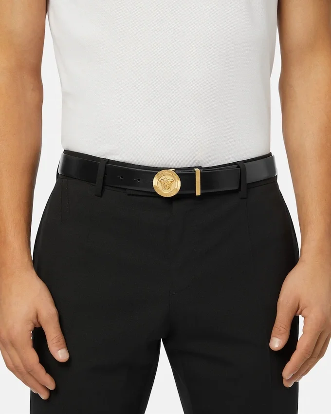Medusa Biggie Leather Belt 3 cm Medusa Biggie Leather Belt 3 cm