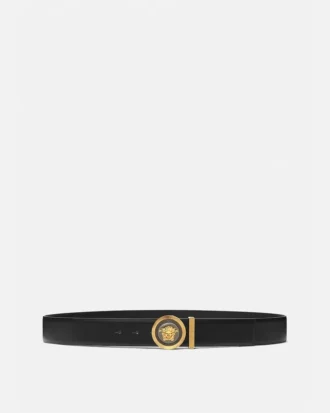 Medusa Biggie Leather Belt 4 cm