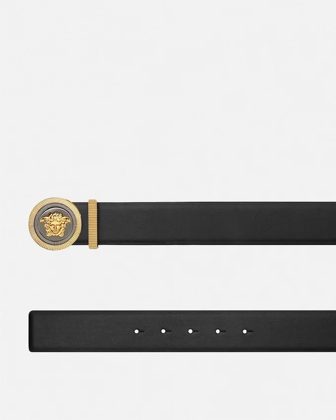 Medusa Biggie Leather Belt 4 cm Medusa Biggie Leather Belt 4 cm