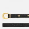 Medusa Heritage Embellished Leather Belt 4 cm Medusa Heritage Embellished Leather Belt 4 cm