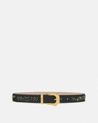 Medusa Heritage Studded Leather Belt 3 cm