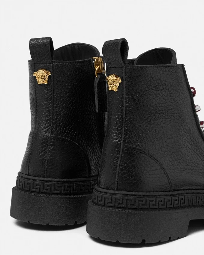 Medusa Leather Kids Boots Medusa Leather Kids Boots
