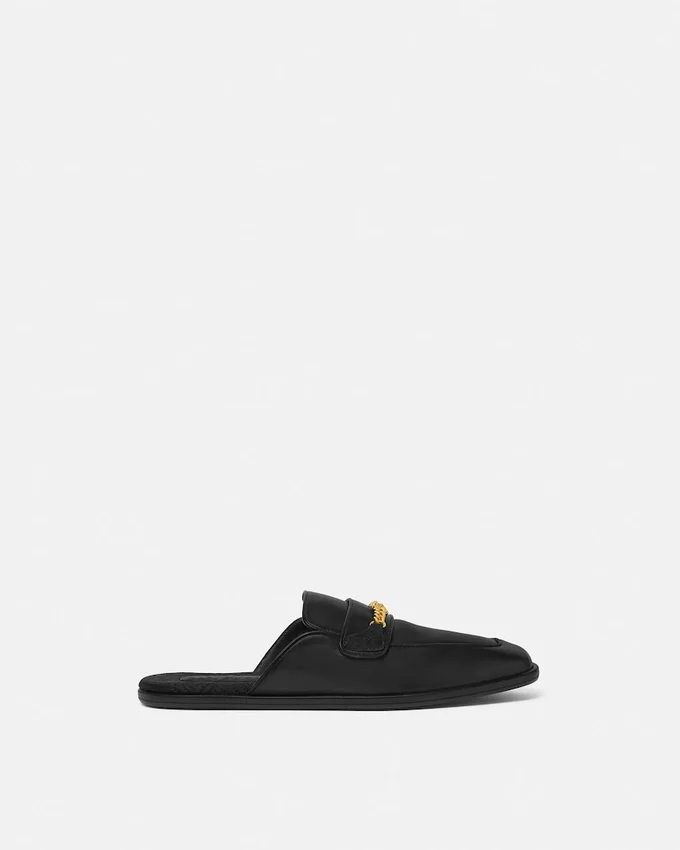 Medusa Leather Slippers Medusa Leather Slippers