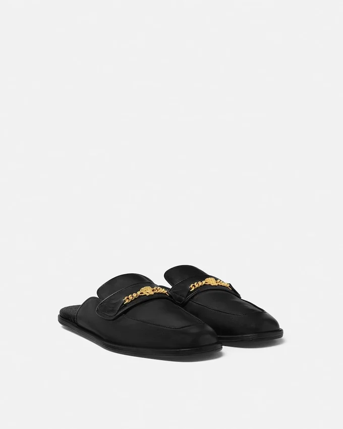 Medusa Leather Slippers Medusa Leather Slippers