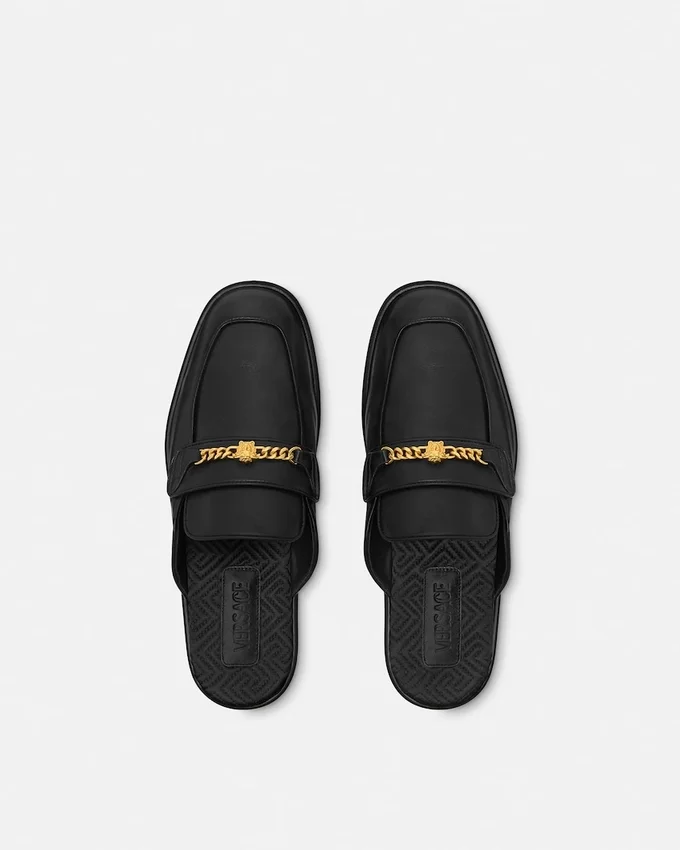 Medusa Leather Slippers Medusa Leather Slippers