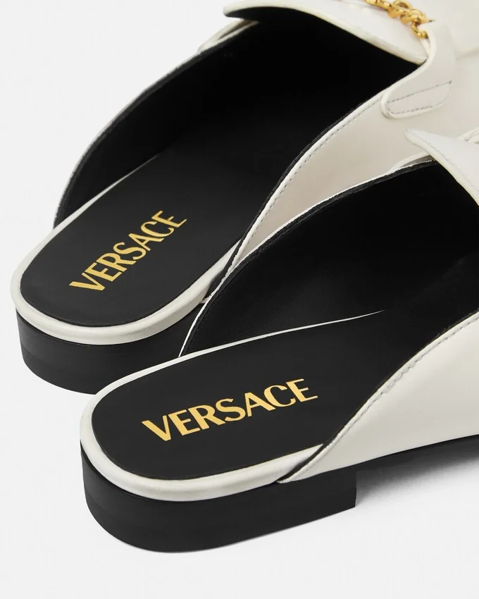 Medusa Leather Slippers Medusa Leather Slippers