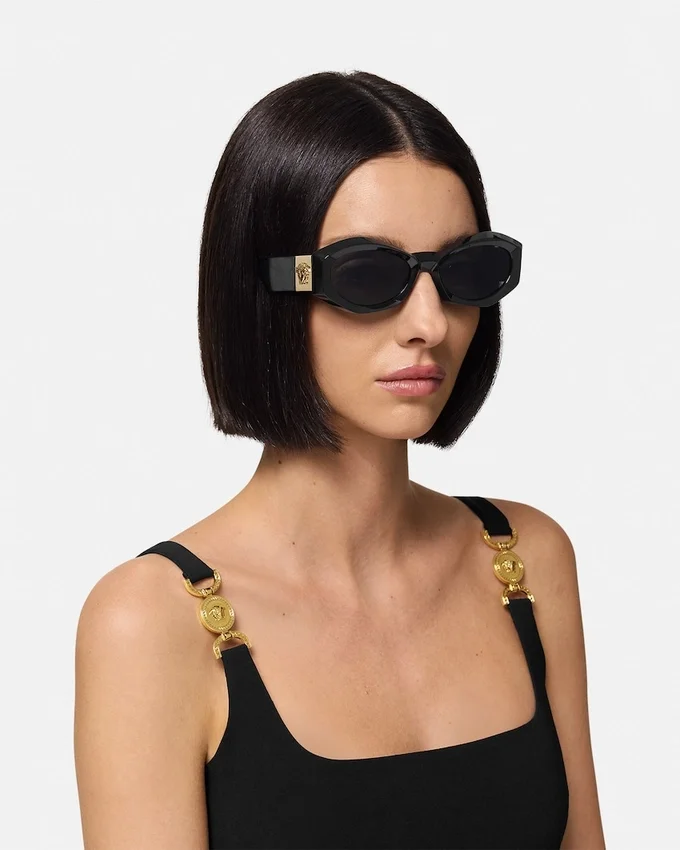Medusa Plaque Geometric Sunglasses Medusa Plaque Geometric Sunglasses