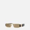 Medusa Plaque Rectangular Sunglasses