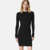 Merino Wool Fitted Knit Mini Dress Merino Wool Fitted Knit Mini Dress