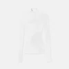 Merino Wool Fitted Ribbed Knit Top