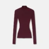 Merino Wool Fitted Ribbed Knit Top
