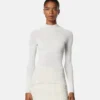 Merino Wool Fitted Ribbed Knit Top