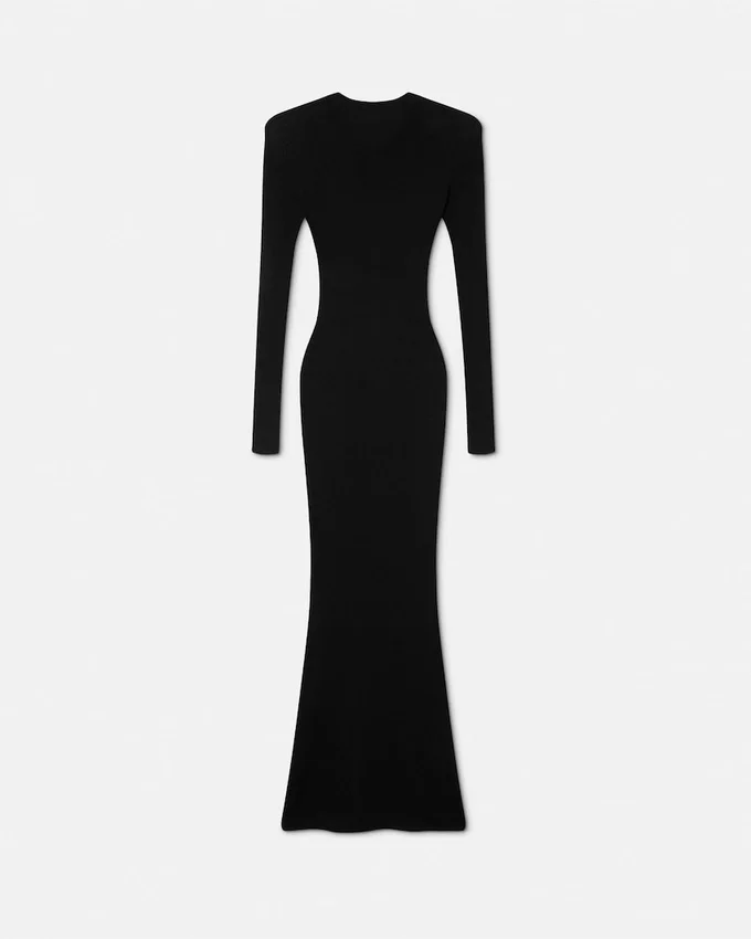 Merino Wool Ribbed Knit Maxi Dress Merino Wool Ribbed Knit Maxi Dress
