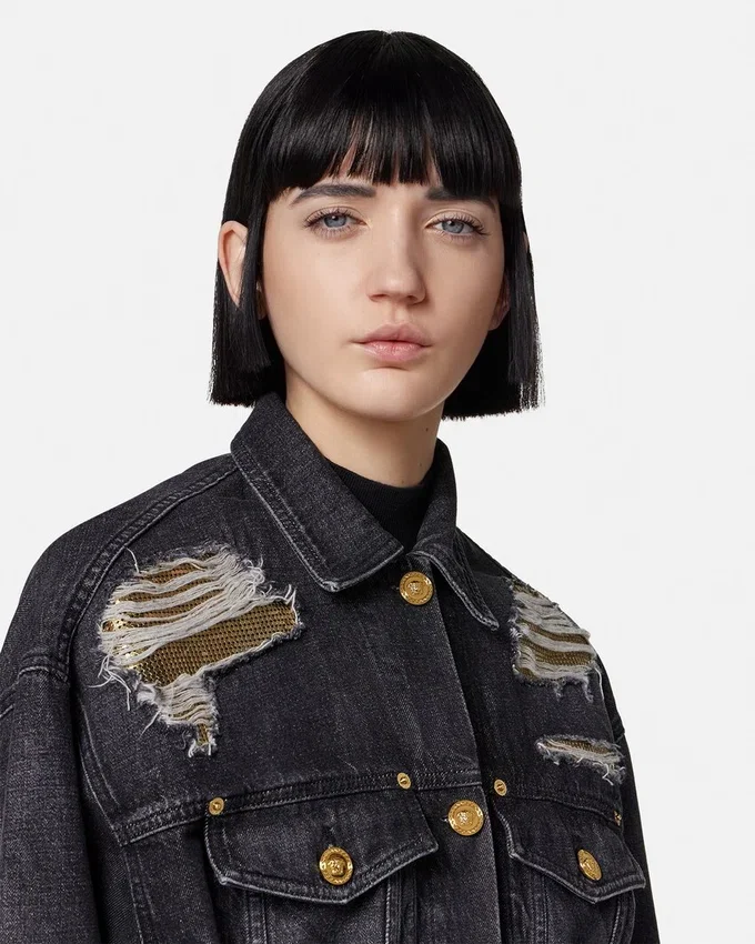 Metal Mesh Denim Trucker Jacket Metal Mesh Denim Trucker Jacket
