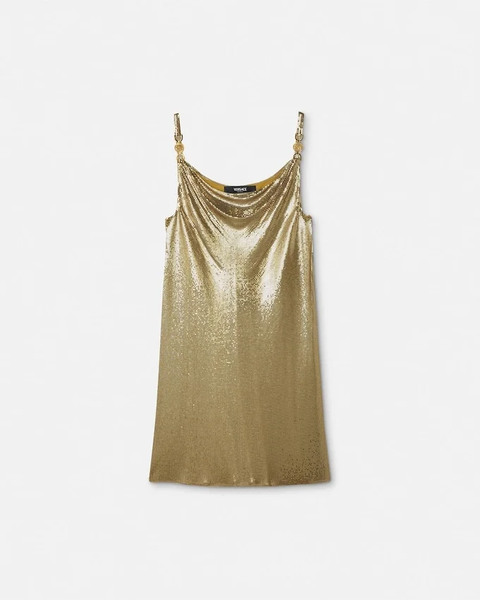 Metal Mesh Slip Mini Dress Metal Mesh Slip Mini Dress