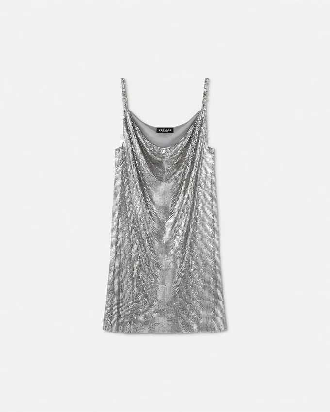 Metal Mesh Slip Mini Dress Metal Mesh Slip Mini Dress