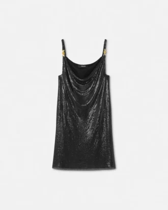 Metal Mesh Slip Mini Dress