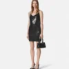 Metal Mesh Slip Mini Dress